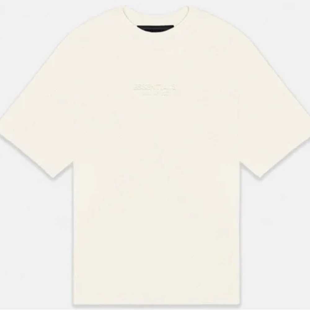 Fear of God Essentials Cloud Dancer T-Shirt in Off White Cream